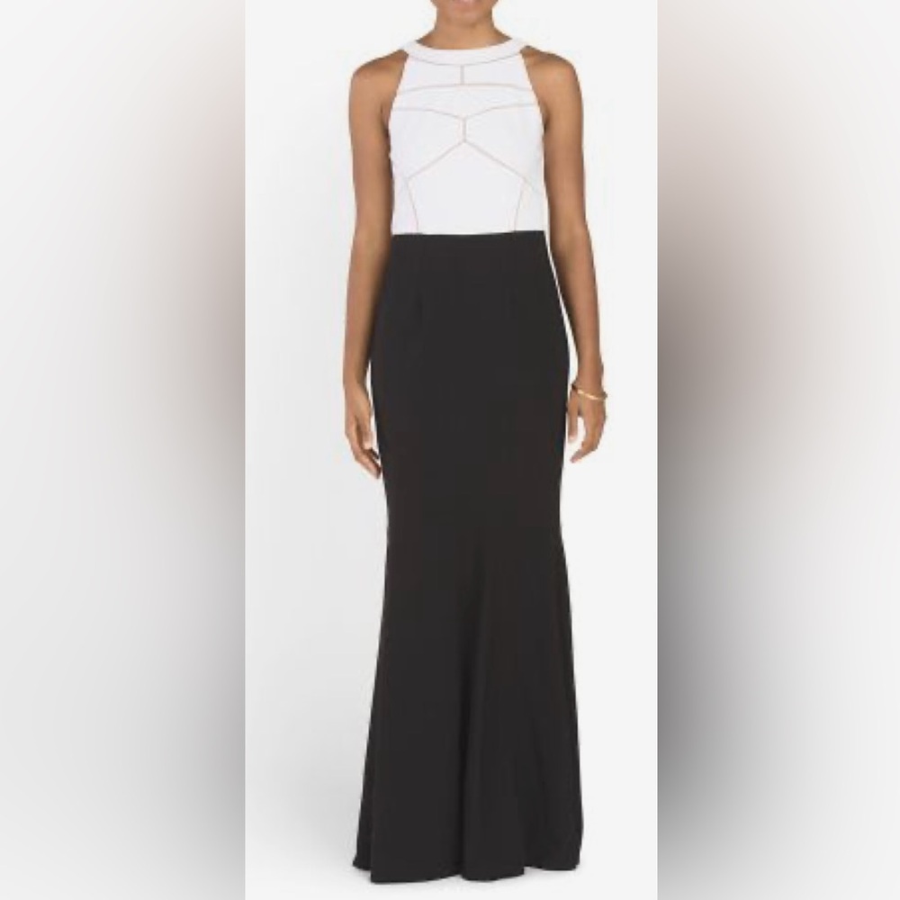JS Collections Black and White Dress